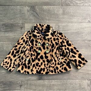 Baby Gap Leopard Print 3T Swing Trench Jacket